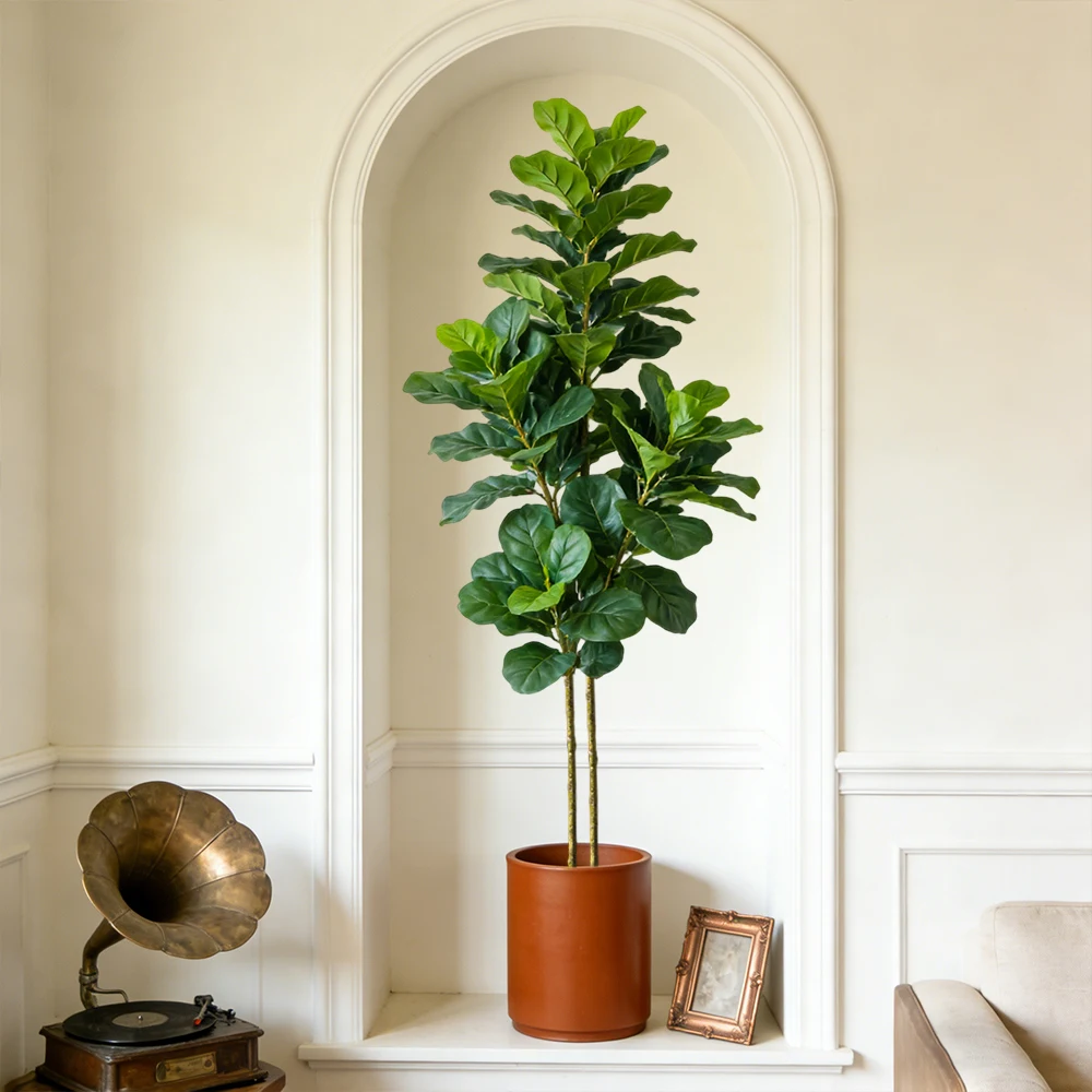 64/122cm Artificial Fiddle Fig - Ficus Lyrata Tree recension och pris