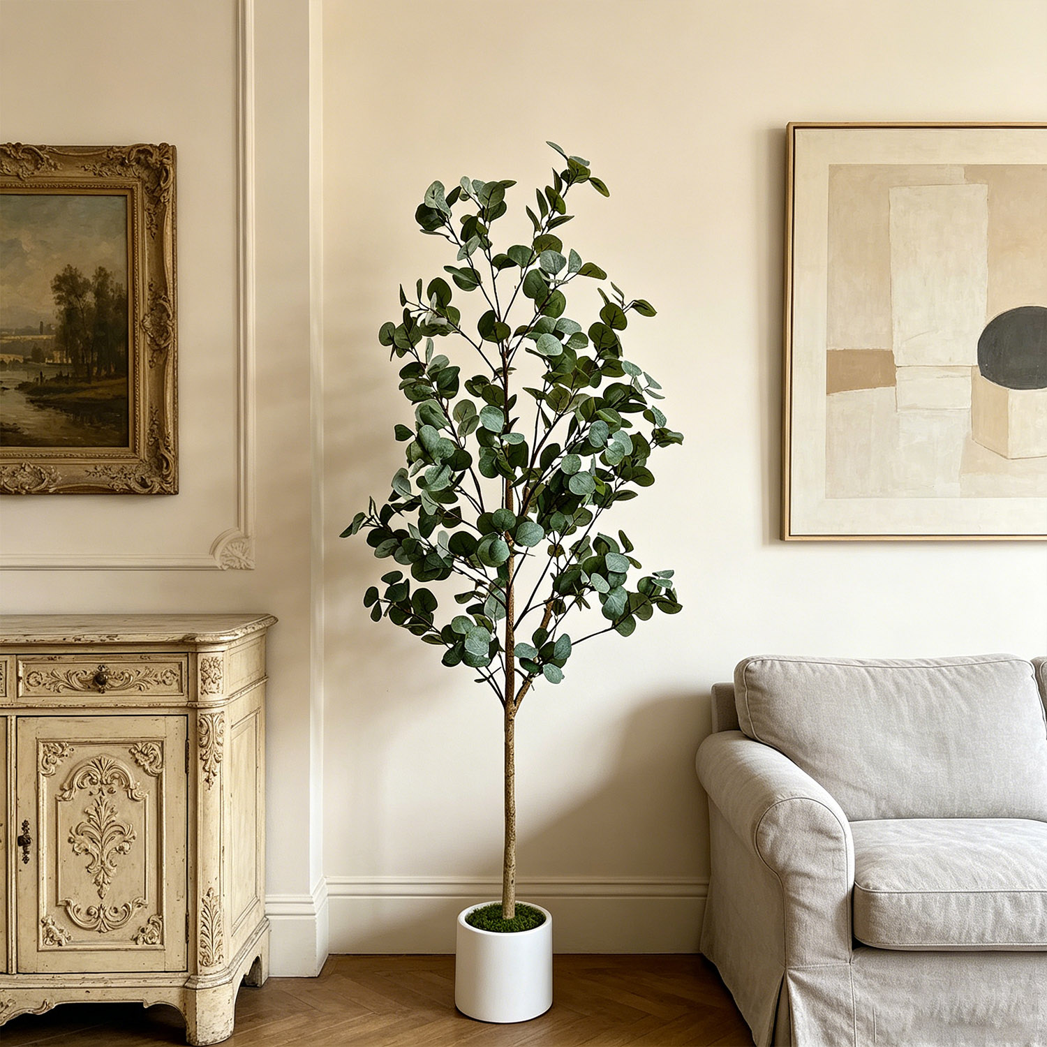 120-155Cm/5.1Ft Artificial Euc - Ficus Lyrata Tree recension och pris