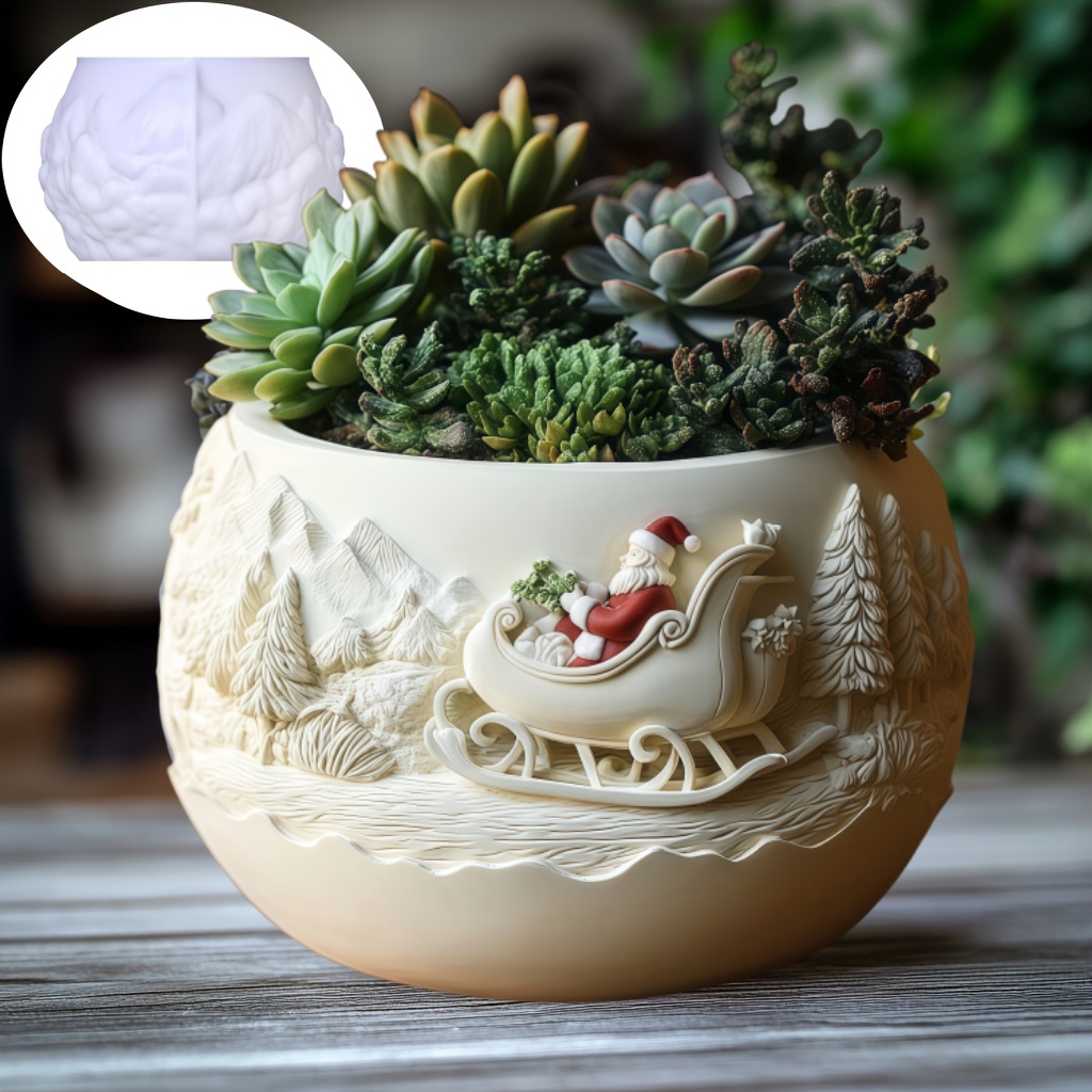 Cedar Sled Santa Claus Relief  - Echeveria Succulent recension och pris